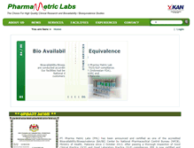 Tablet Screenshot of pharmametriclabs.com